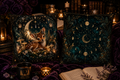 🌙✨ Moonlit Fawn – Dekokissen mit Rehkitz & Mondphasen
