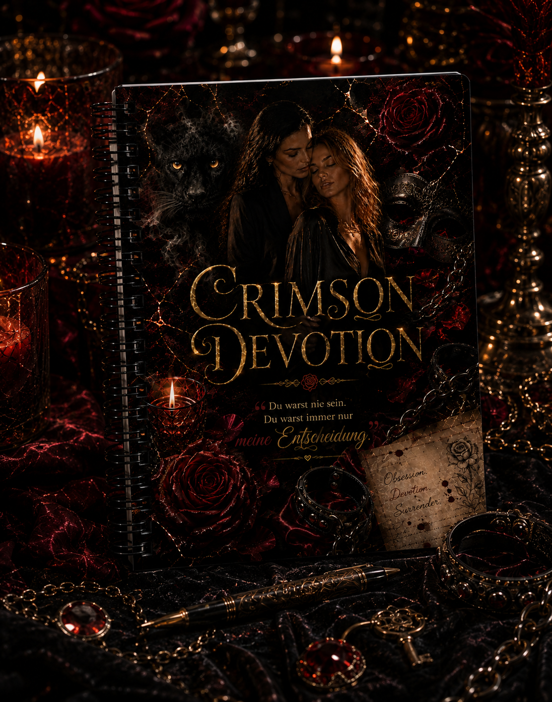 🥀 CRIMSON DEVOTION – Spiral Journal