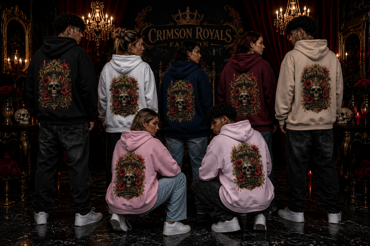 CRIMSON ROYALS – „VERGÄNGLICHKEIT IN VOLLER BLÜTE“ KAPUZENPULLI