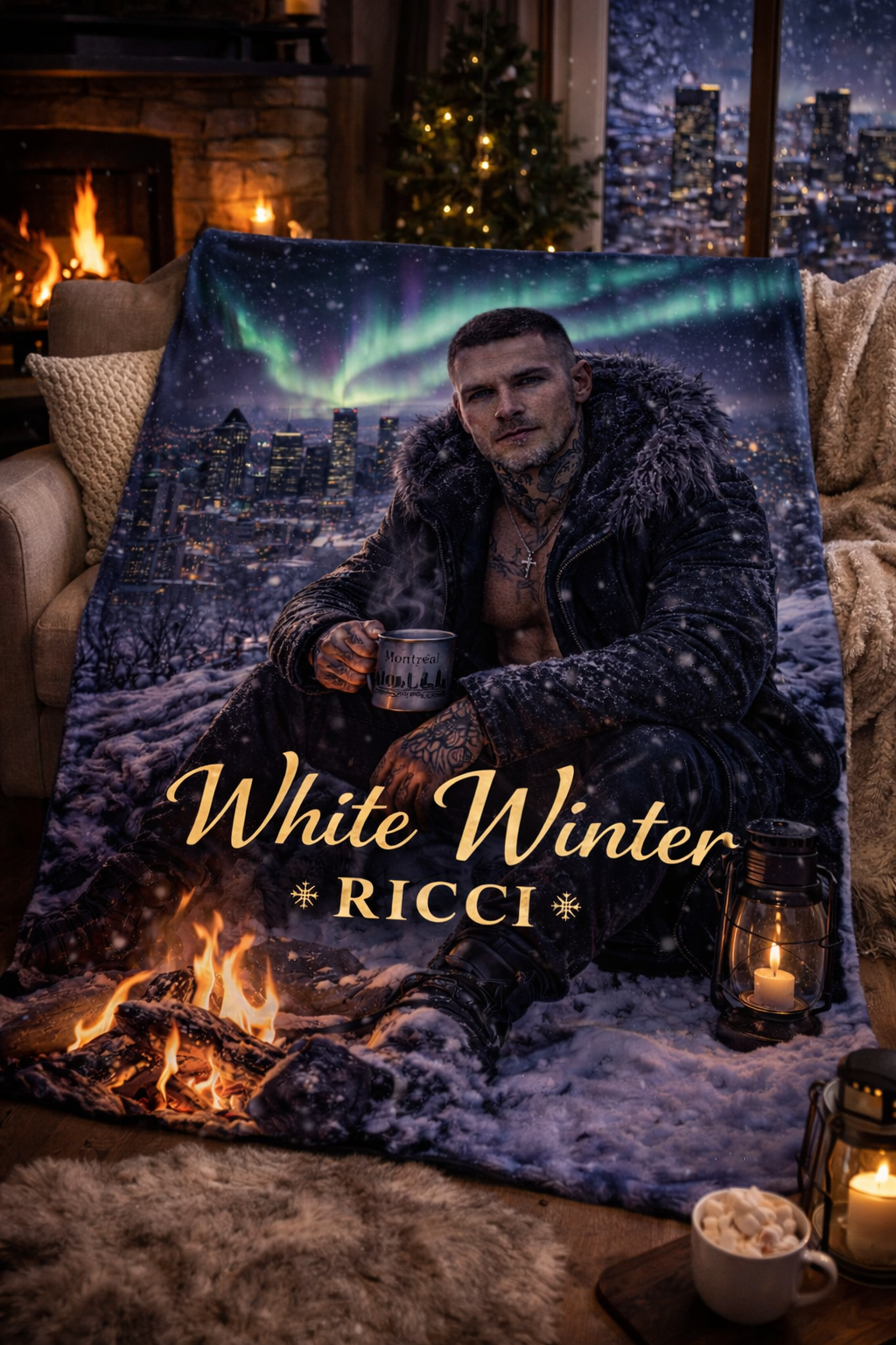 WHITE WINTER – „Ricci | Northern Nights“ Kuscheldecke