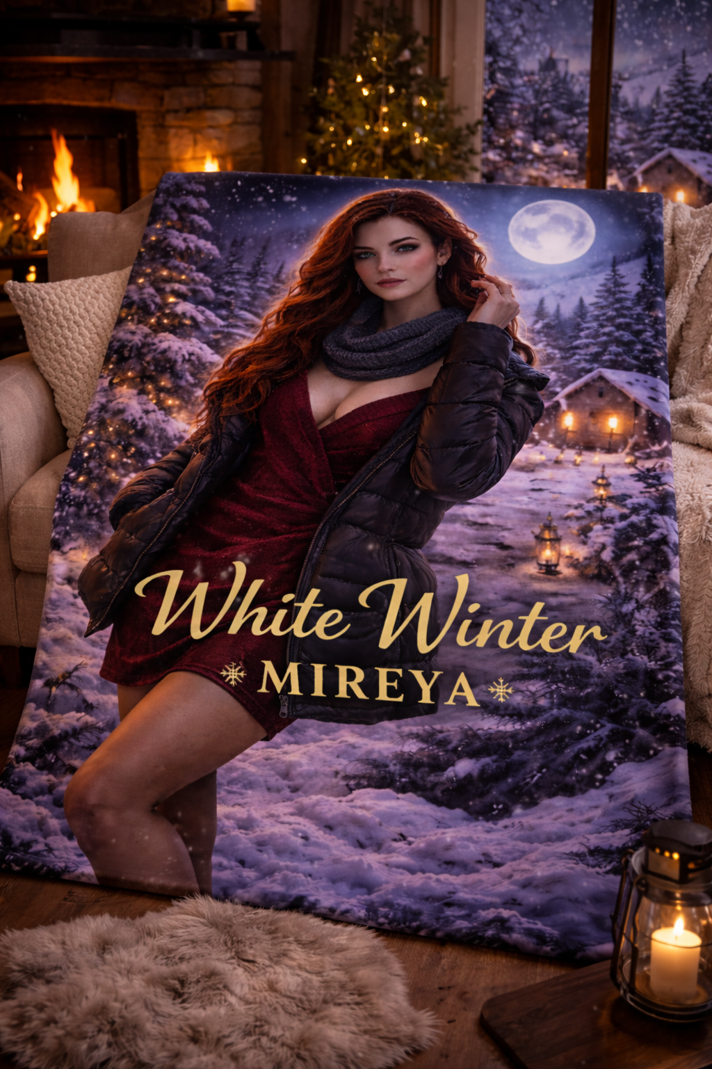 WHITE WINTER – „Mireya | Moonlit Winter“ Kuscheldecke