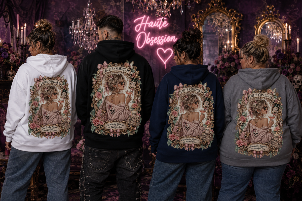 HAUTE OBSESSION – „Glamour & Chaos“ Zip Hoodie