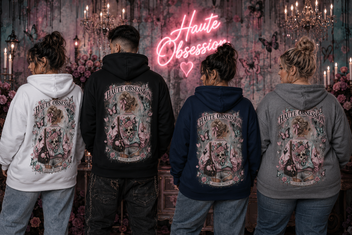 HAUTE OBSESSION – „Atelier Sketch“ Zip Hoodie