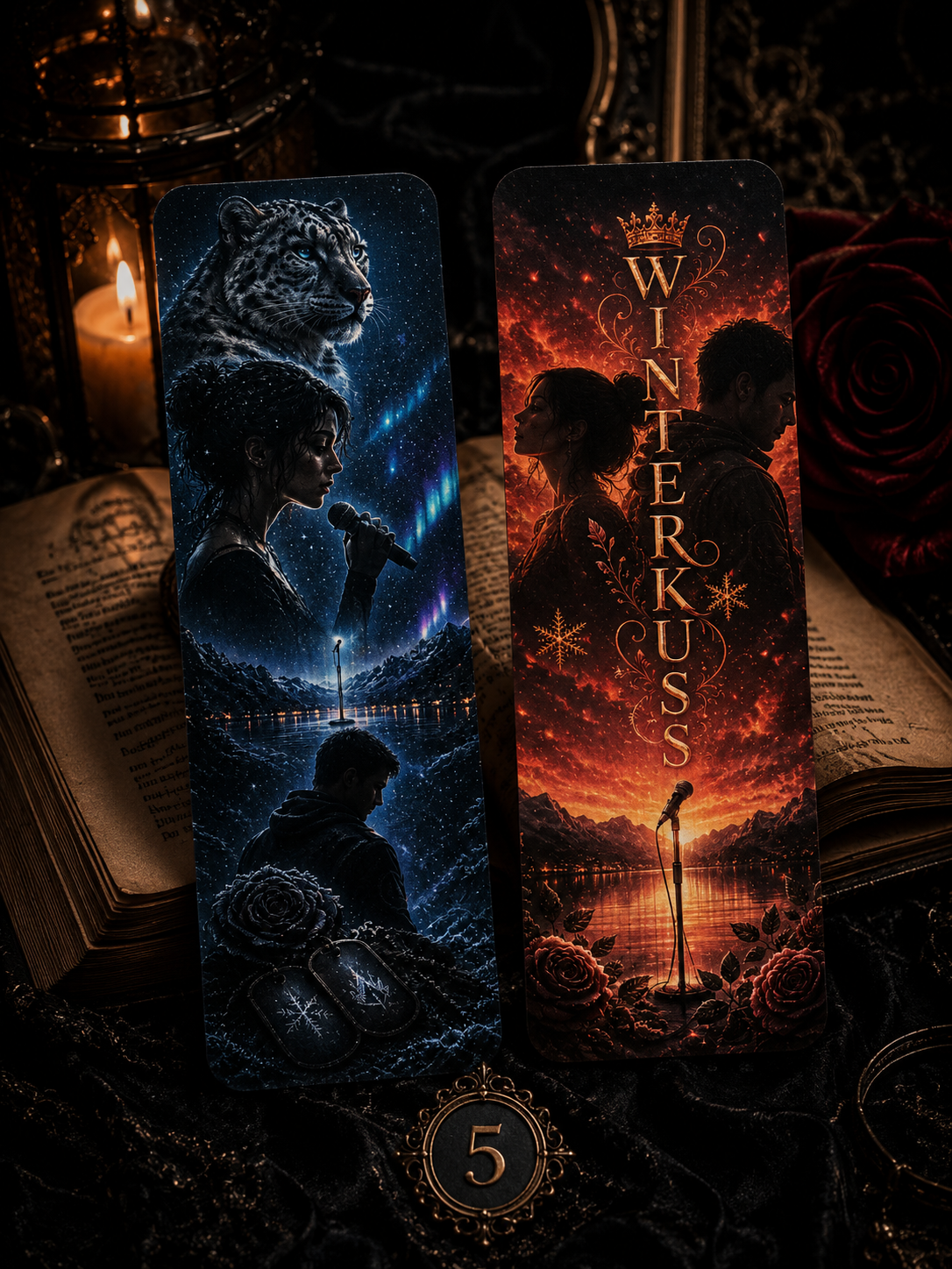 🖤 Lesezeichen – Bücherwelten Collection | Motiv frei wählbar