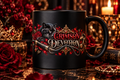 CRIMSON DEVOTION – Matte Black Mug